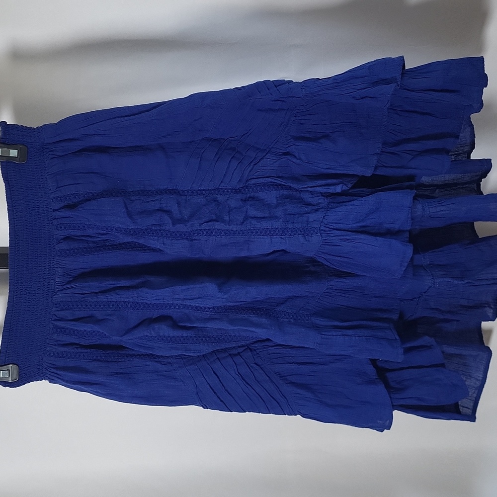 HD in Paris Royal Blue Ruffle Gauze Layered Skirt -‎ SZ XS